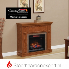 Classic Flame elektrische sfeerhaard met schouw New Castle Eiken