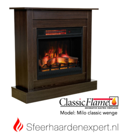 Classicflame schouw Milo klassiek wenge elektrische haard CF23-3D