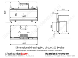 Dru Virtuo 100 Evolve - Elektrische front inbouwhaard