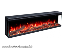 Aflamo UNIQUE PRO 160 cm Elektrische Haard – 3D Vlameffect, Geluidseffecten, Smart App en Verwarming
