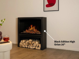 Wanders ombouw met houtopslag + elektrische LCD haard Orion 26