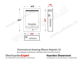 Aflamo Majestic 32 - Elektrische inbouwhaard (47x65)