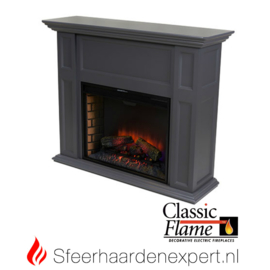 Classicflame schouw Sula grafiet grijs met elektrische sfeerhaard CF28