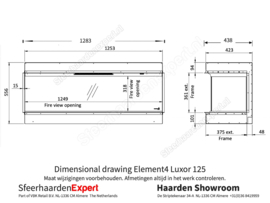 Element4 Luxor 125 - Elektrische haard