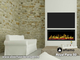 Aflamo RoyalParis 128cm breed Elektrische inbouw haard