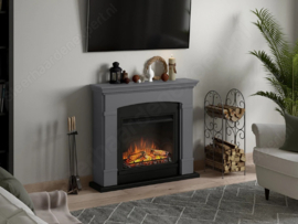 Tagu Helmi Grijs - Schouw met elektrische haard Powerflame-One