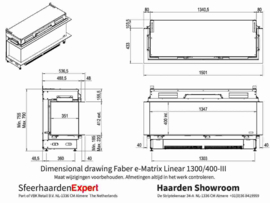 Faber e-MatriX Linear 130x40cm Driezijdig