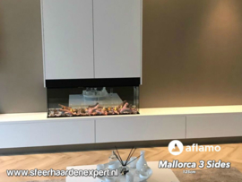 Aflamo Superb 125cm (Deluxe) - 3 zijdige inbouwhaard