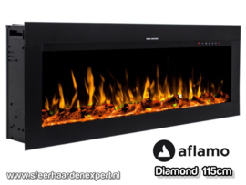 Aflamo Diamond 115cm - Inbouw haard elektrisch