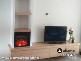 Aflamo LED  40 - Elektrische inbouwhaard 49 x 43cm