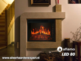 Aflamo LED 80 - Elektrische inbouwhaard 74 x 59cm