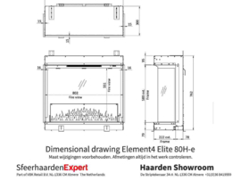 Element4 Elite 80cm - Elektrische haard