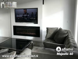 Aflamo Majestic 60 (152cm breed) - Elektrische inbouw haard