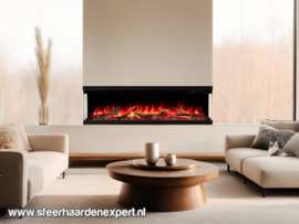 Aflamo UNIQUE PRO 120 cm Elektrische Haard – 3D Vlameffect, Geluidseffecten, Smart App en Verwarming