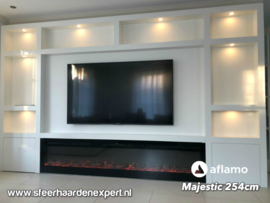 Aflamo Majestic 100 (254cm breed) - Elektrische inbouw haard