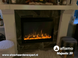 Aflamo Majestic 77cm breed - Elektrische inbouw sfeerhaard