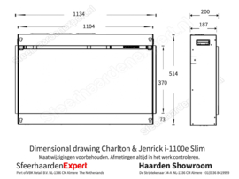 Charlton & Jenrick i-1100 Slim - Elektrische Haard