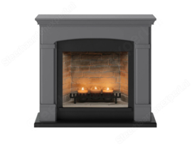 Tagu Helmi Grijs - Schouw met Zenflame haard met kaarsen