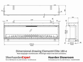 Element4 Elite 180cm - Elektrische haard