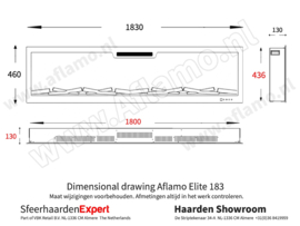 Aflamo Elite 183 - Elektrische inbouwhaard | Cinewall