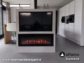 Aflamo Diamond 128cm - Inbouw haard elektrisch