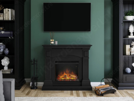 Tagu Magna Zwart - Schouw met elektrische haard Powerflame-One