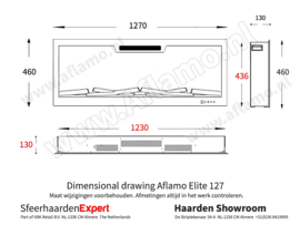 Aflamo Elite 127 - Elektrische inbouwhaard | Cinewall