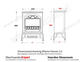 Aflamo Hoover - Vrijstaande elektrische sfeerhaard met verwarming
