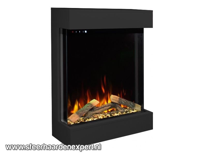 Schouw Dame + Elektrische wandhaard 73 x 82cm aan de muur