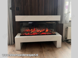 Trimline Solus 80 driezijdige haard met meubel 105cm