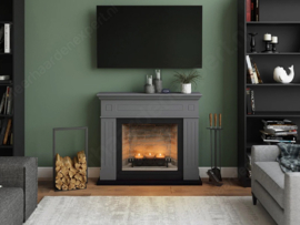 Tagu Larsen Grijs - Schouw met Zenflame haard met kaarsen