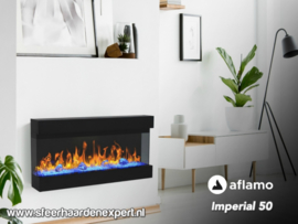 Aflamo Imperial 50 | 127cm- Elektrische haard driezijdig