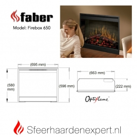 Dimplex Firebox 650 elektrische inbouw sfeerhaard met Optiflame®
