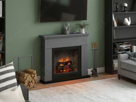 Tagu Larsen Grijs - Schouw met elektrische haard Powerflame-Two