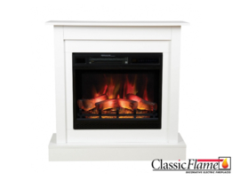 Classicflame klassieke schouw Milo Wit met 3D haard.