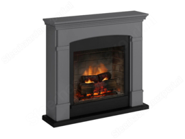 Tagu Helmi Grijs - Schouw met elektrische haard Powerflame-Two