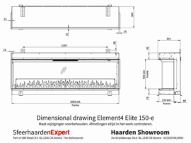Element4 Elite 150cm - Elektrische haard