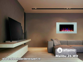 Aflamo Malibu 65cm wit - Elektrische muur wandhaard