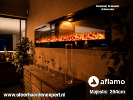 Aflamo Majestic 100 (254cm breed) - Elektrische inbouw haard