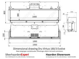 Dru Virtuo 180 Evolve - Elektrische 3-zijdige inbouwhaard