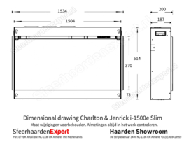 Charlton & Jenrick i-1500 Slim - Elektrische Haard