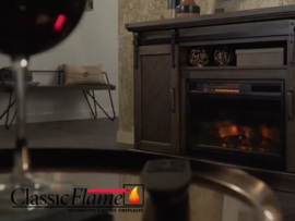 Classicflame schouw Astoria Kersen met elektrische sfeerhaard CF33