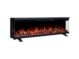 Triple 183cm driezijdige 3D haard met 3 kanten glas