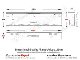 Aflamo Unique 153cm - Driezijdig glas