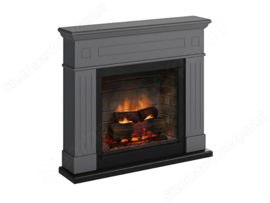 Tagu Larsen Grijs - Schouw met elektrische haard Powerflame-Two