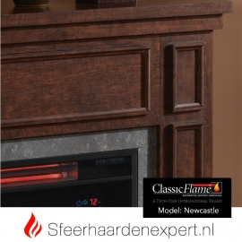 Classic Flame elektrische sfeerhaard met schouw New Castle Kersen