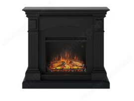 Tagu Magna Zwart - Schouw met elektrische haard Powerflame-One