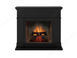 Tagu Larsen Zwart - Schouw met elektrische haard Powerflame-Two