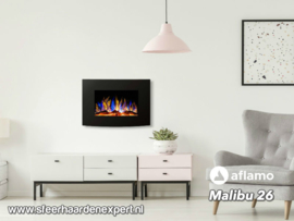 Aflamo Malibu 65cm zwart - Elektrische muur wandhaard