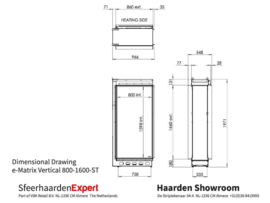 Faber e-Vertical - elektrische haard inbouw